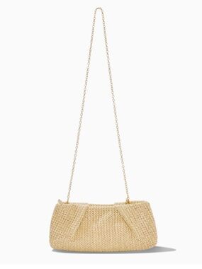 NWT CAPITTANA Oversized Raffia Clutch